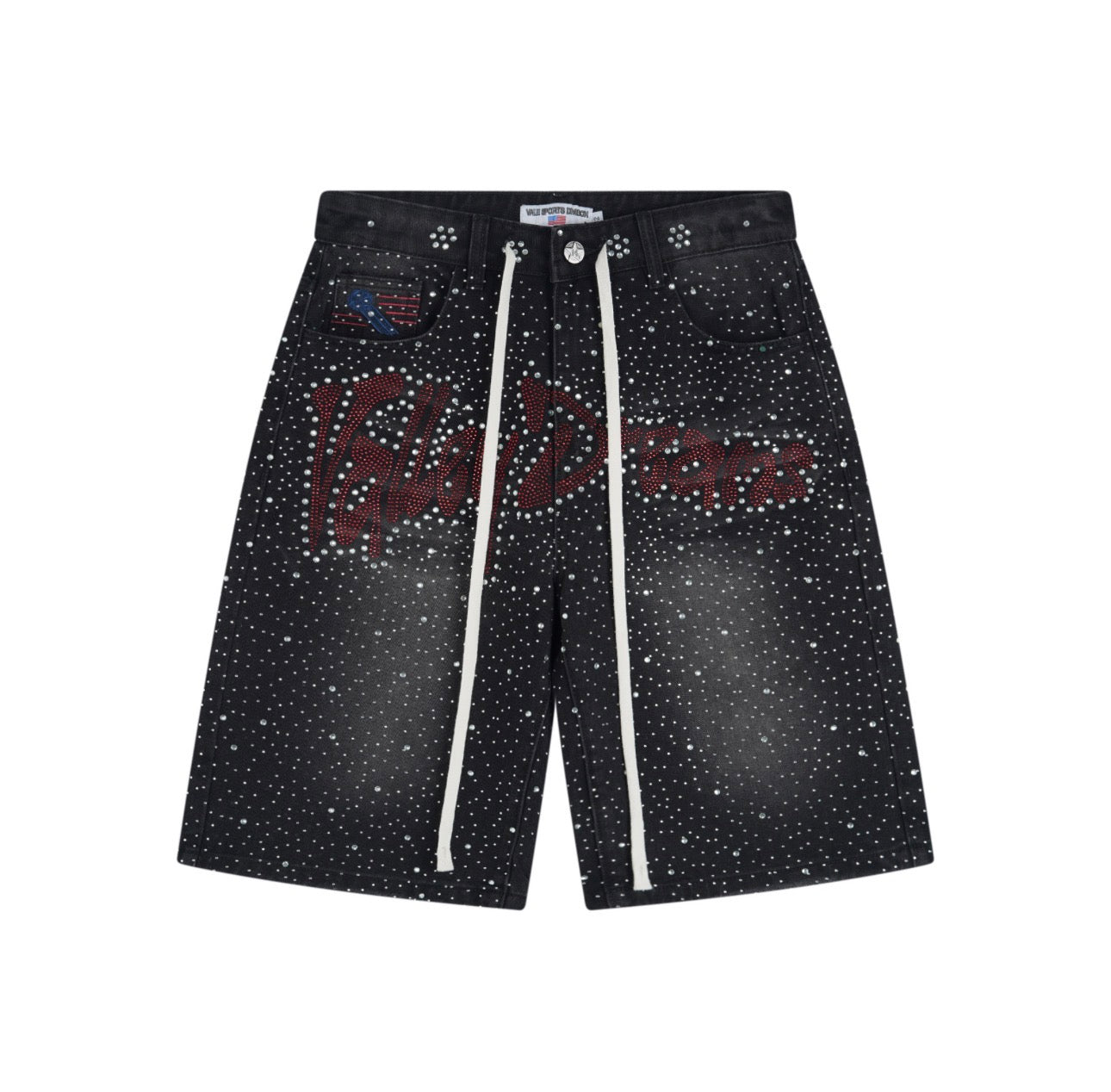 Black Vale Dream Short With Rhinestones