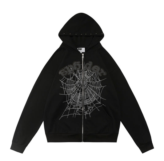 Black Spider Zip Up